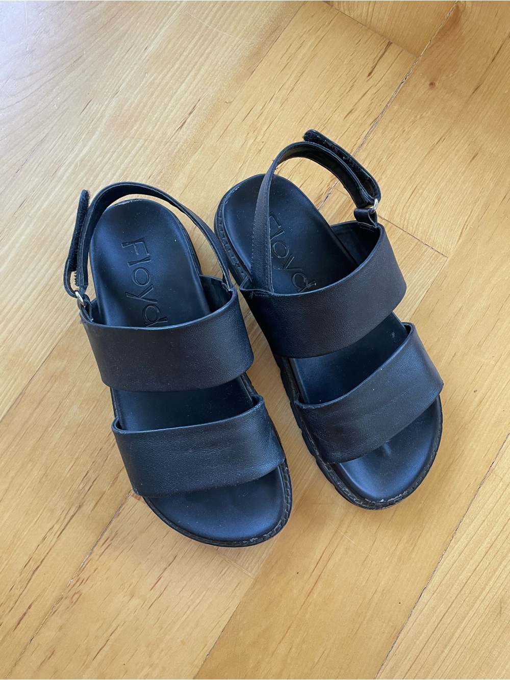 Pink Floyd Black Women's Double-Strap Slingback Sandals - Emma fall casual